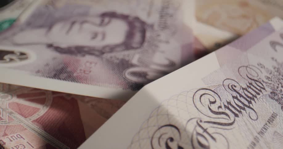 A view of currency on a table