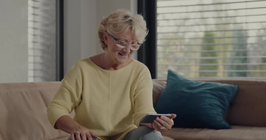 A woman talking on a smartphone