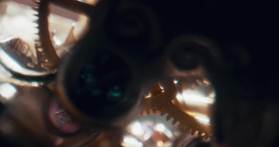 The gears in the machine are turning