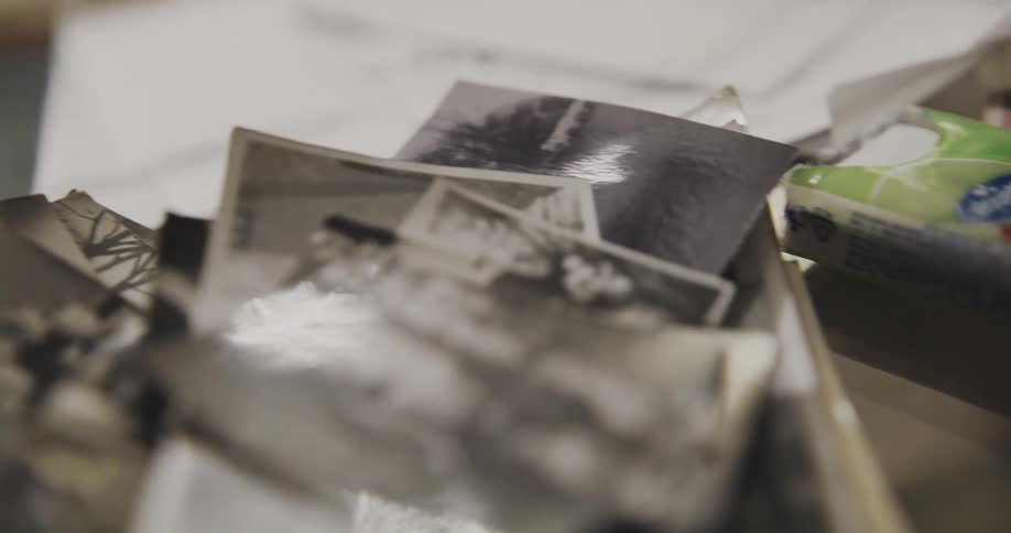 A view of images on a table