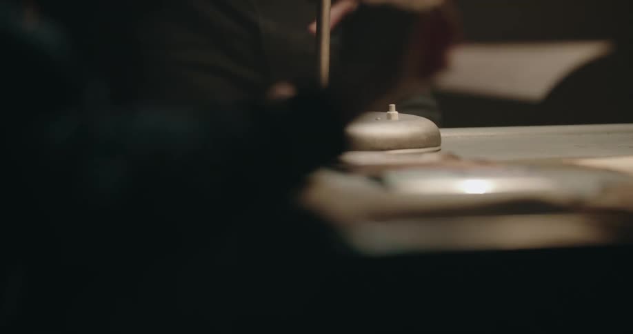 A person is being interrogated