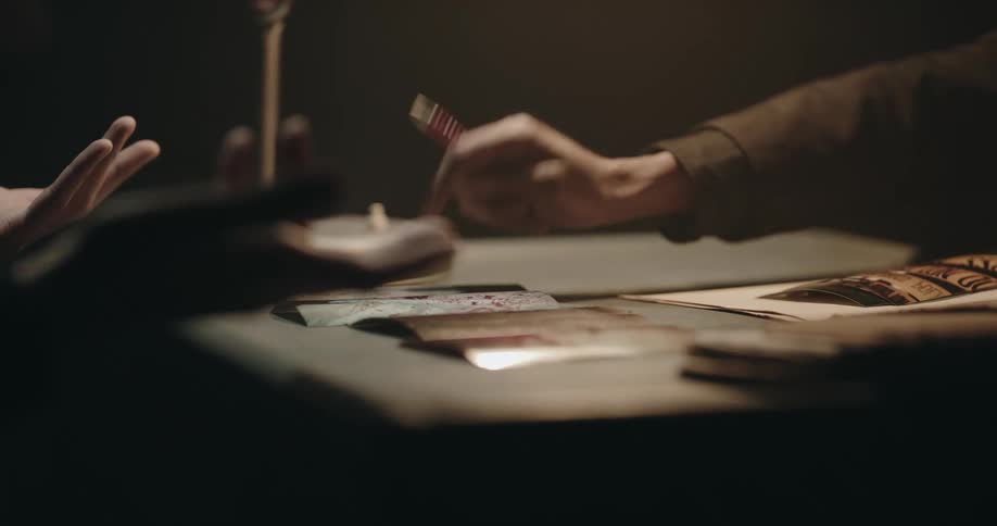 A person being interrogated