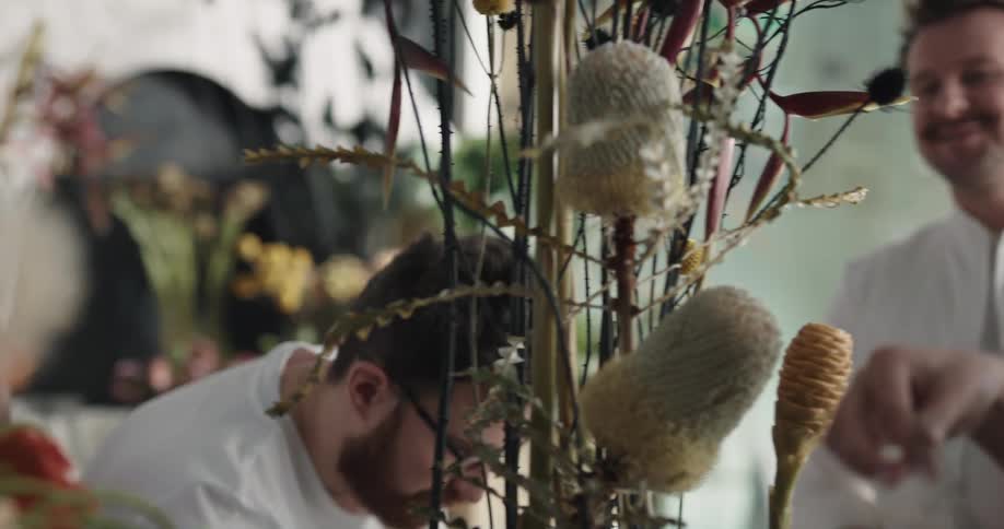 A group of florists in a store