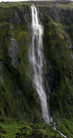 Water crashing down a waterfall