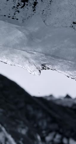 Droplets of water falling as ice melts