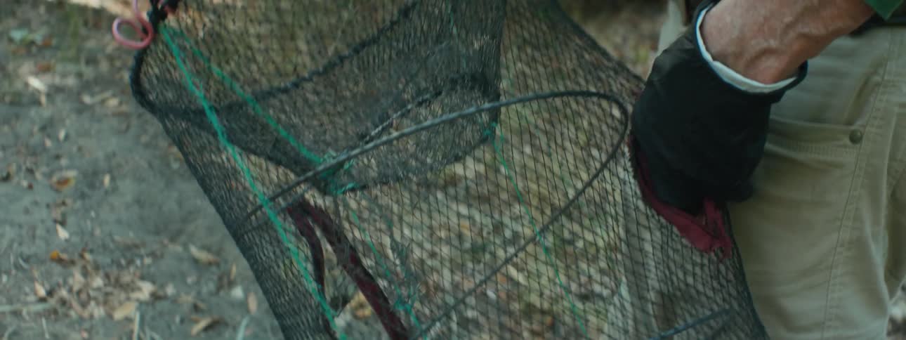 A man holding a net