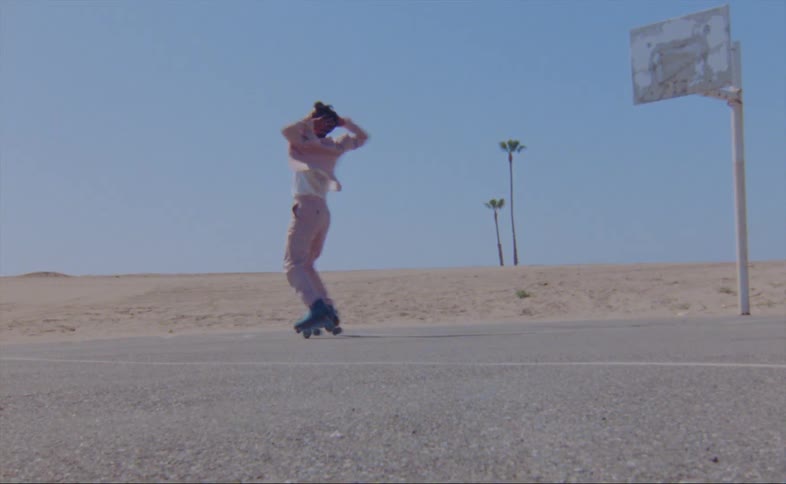 A man dancing on skates