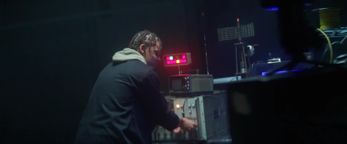 A man is using the computer equipment