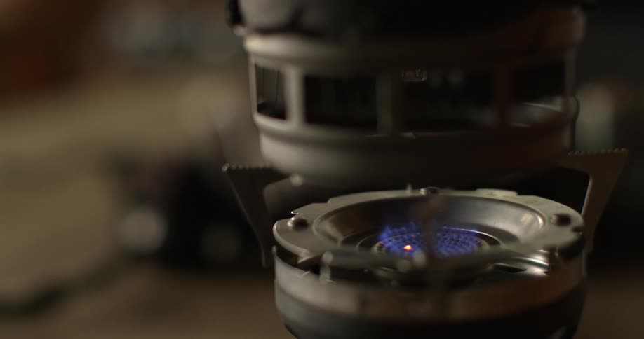 A small torch is heating something up