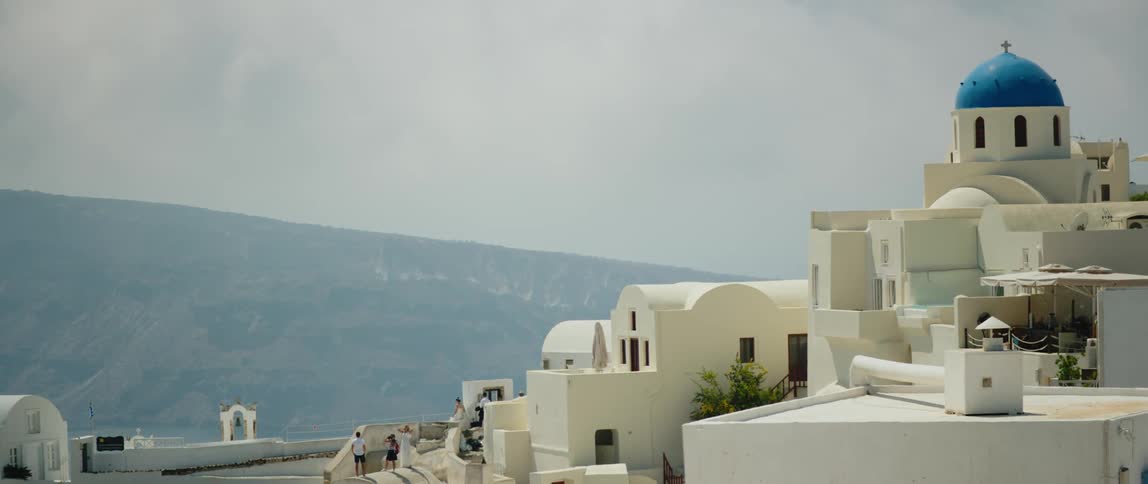 People are touring the large estate