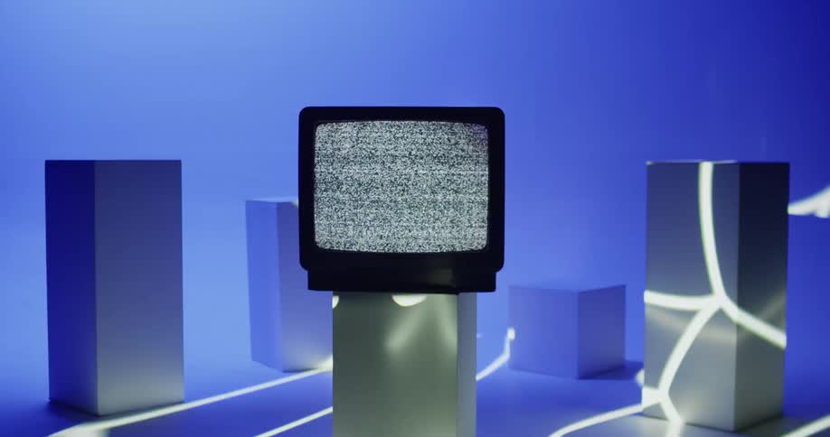 A view of a vintage television