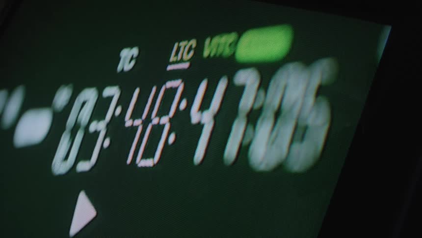 The numbers on a digital clock are quickly changing