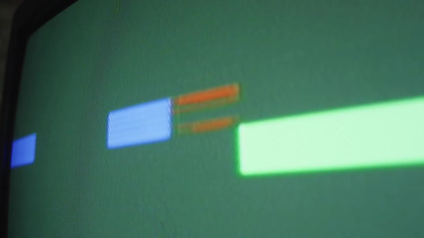 The television has a distorted image