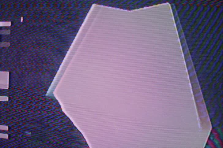 A dancing woman has been digitized into an electronic image
