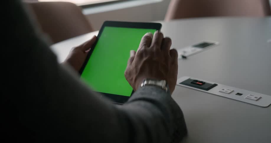 A person using a tablet