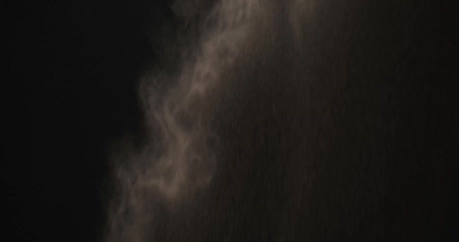 Dust falls in the dark area