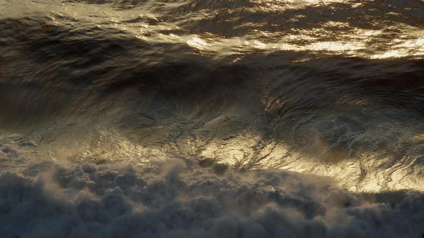 The large waves pass by