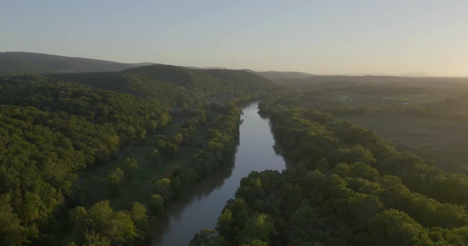 A river runs through two forests