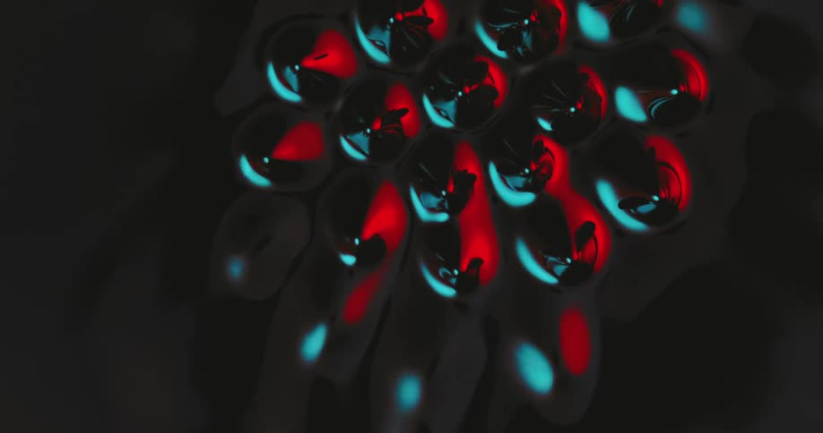The dots move in the liquid