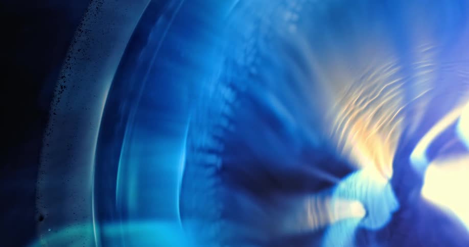Rippling blue and yellow liquid