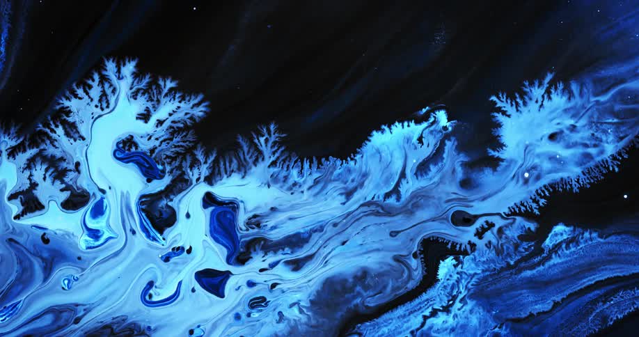 Liquid moving on a screensaver
