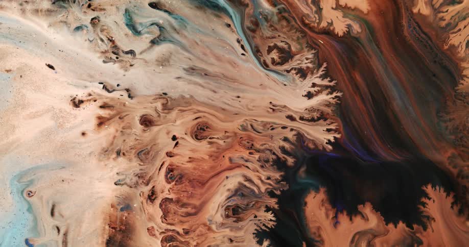 Colorful waves flow and branch out blending together