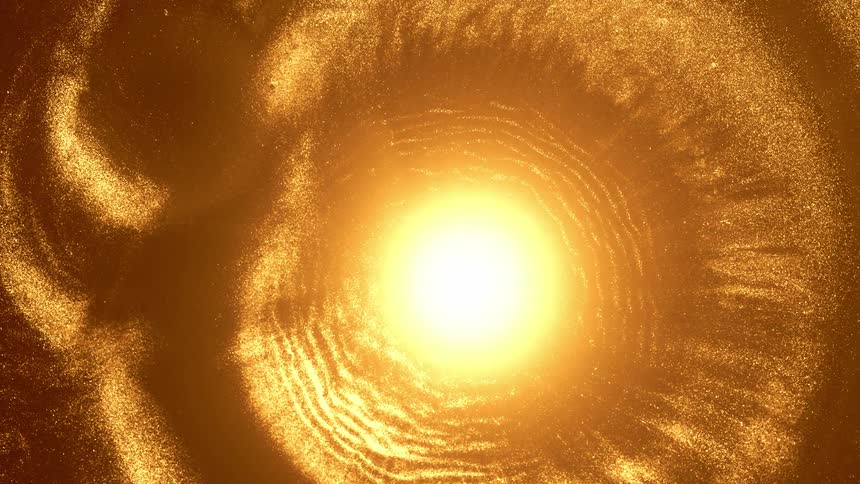 Abstract footage of a bright light with a pattern around it