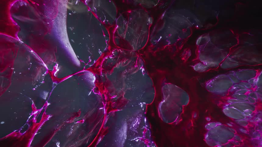 Colorful substances look like veins full of blood