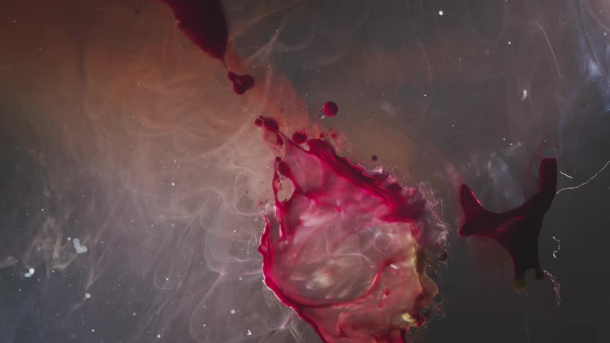 The red mixes underwater