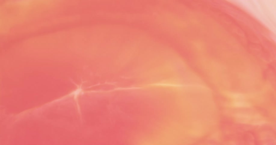 A curved rolling orange cloud expands exploding outward