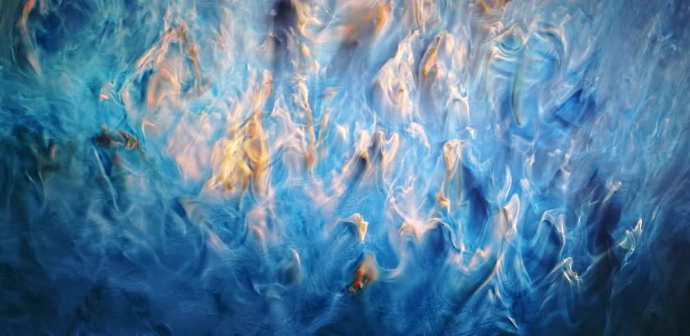 Abstract footage of shapes moving on a screensaver