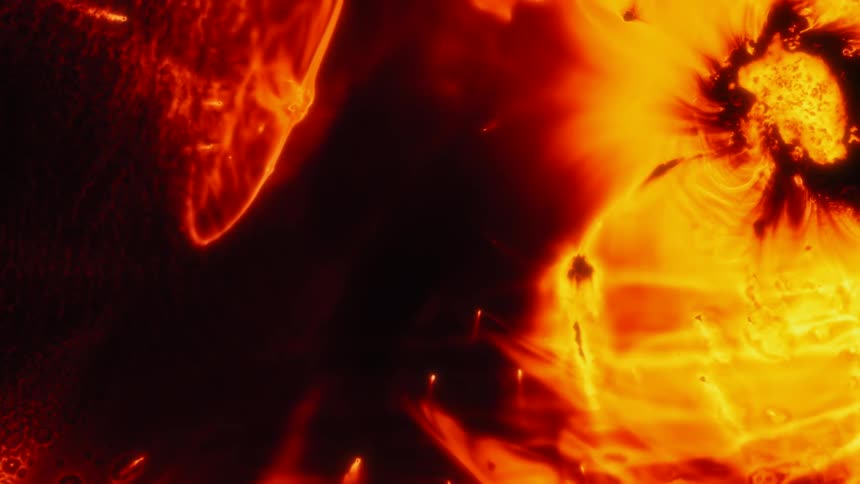 Abstract orange and yellow liquid