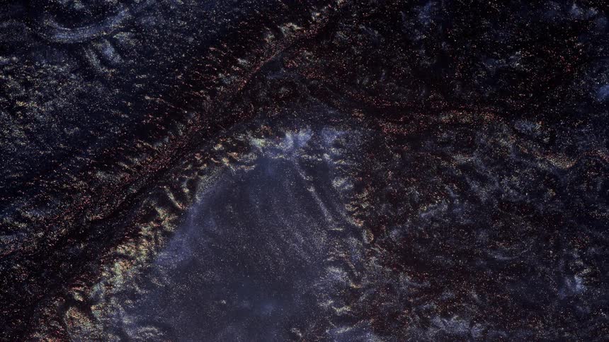 Texture and color form swirls and ridges as they move