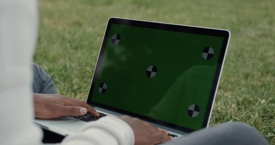 A man using a laptop