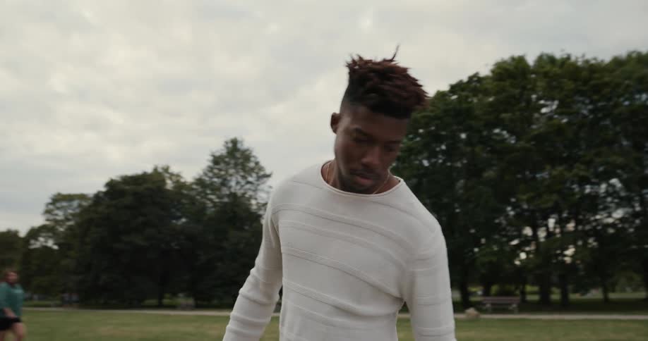 A man walking outdoors