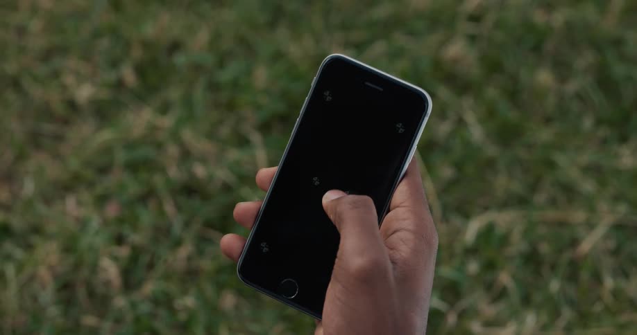A view of a smartphone outdoors