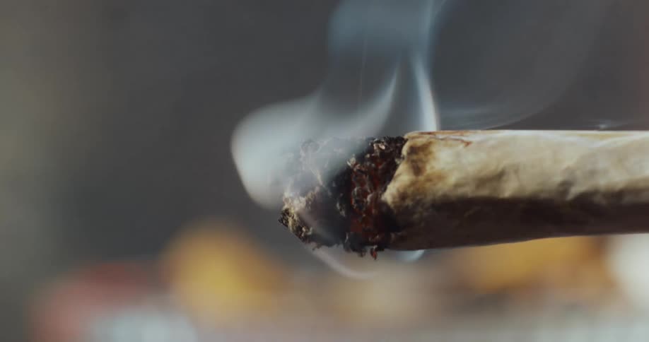 The cigarette is burning