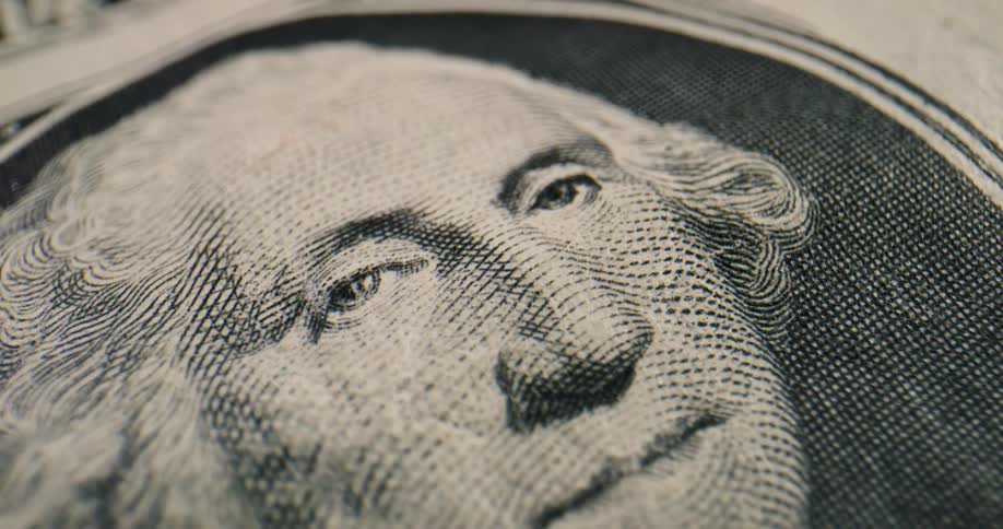 A portrait on the front of an american bank note
