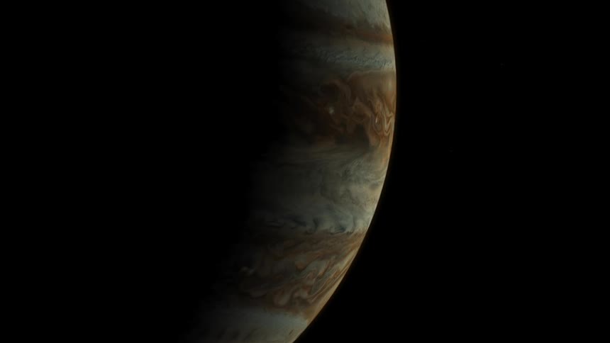 A view of jupiter in space