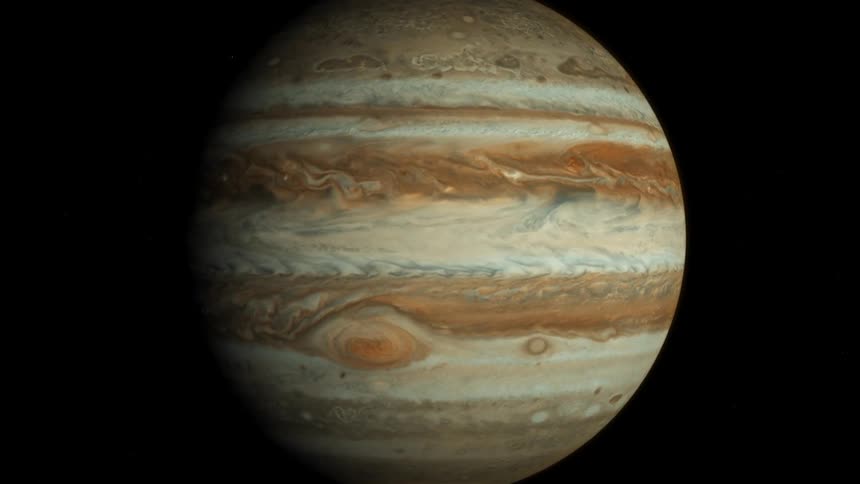 A view of jupiter in space