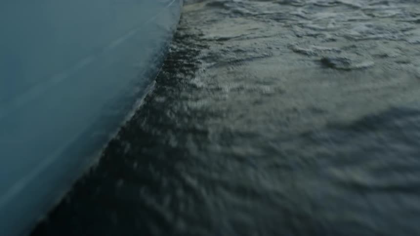 A boat is moving in the water
