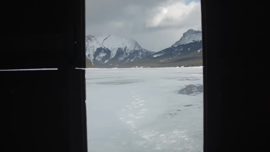 A frozen lake