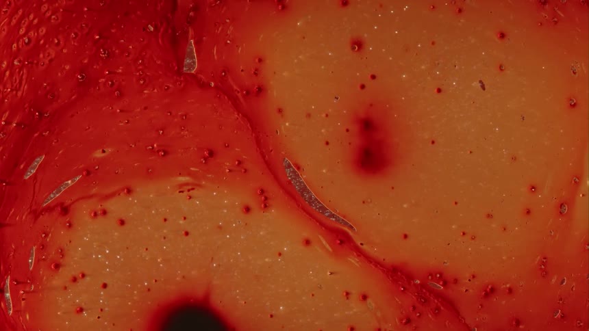Abstract flowing red liquid