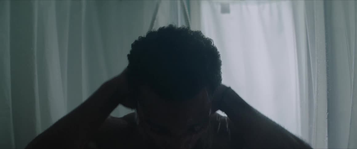 A man is taking a shower