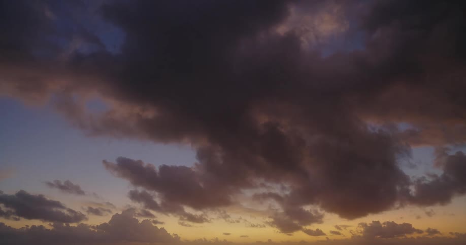 A view of clouds during a sunset