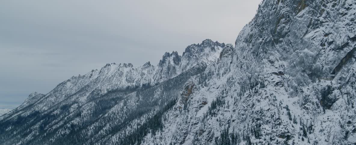 Snow covered mountains