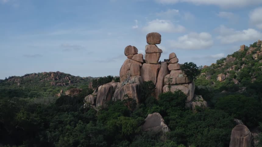 Matobo National Park balancing rock formations in Zimbabwe