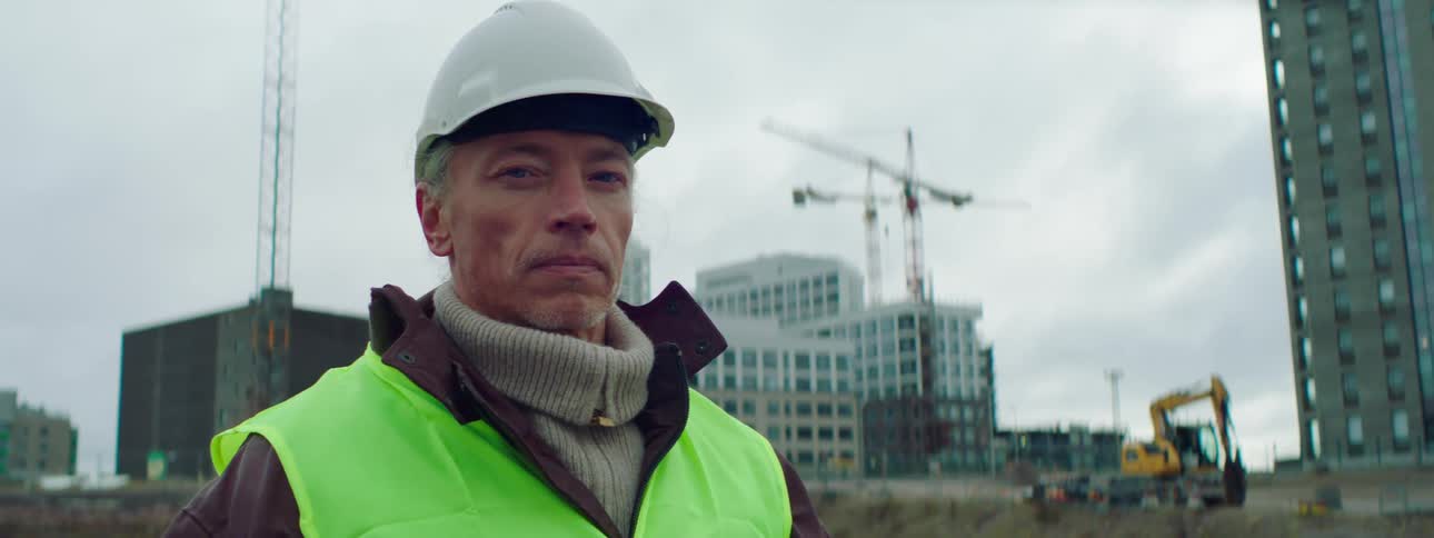 A portrait of a construction outdoors