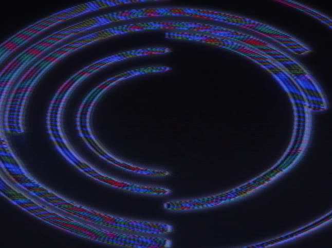 Lights moving in a circular path on black