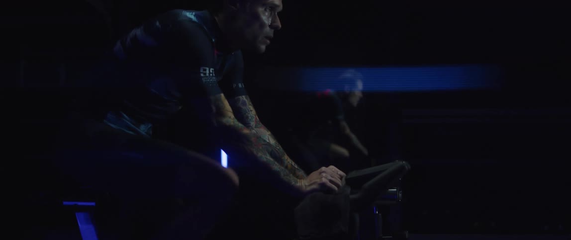 A man exercising in a room